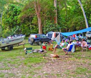 A lazy afternoon spent by some of the crew in the lush surrounds of the Daintree.